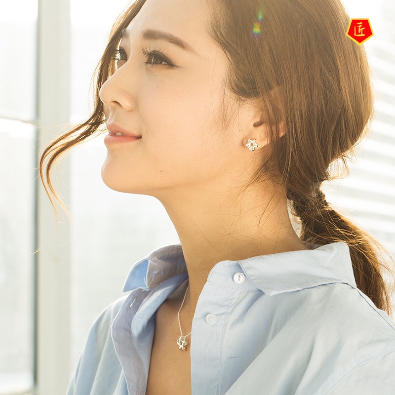 Bông Tai Hình Ngôi Sao Năm Cánh Thời Trang Hàn Quốc