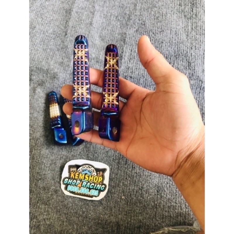 Để chân sau titan 7 màu lắp các loại xe cực đẹp