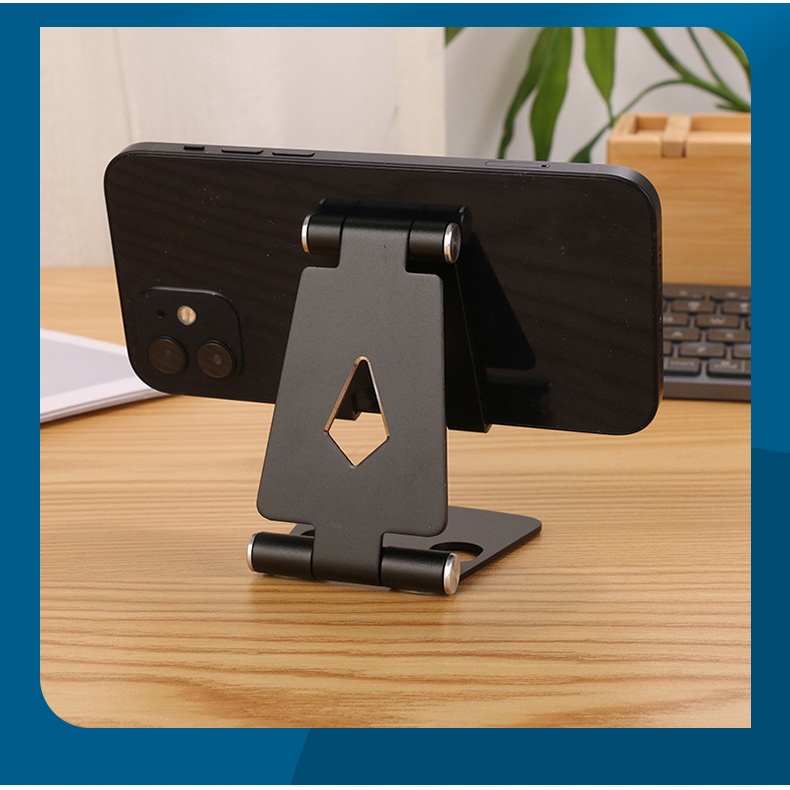 Giá Đỡ Điện Thoại / Máy Tính Bảng Bằng Hợp Kim Nhôm Có Thể Gấp Gọn Tiện Dụng