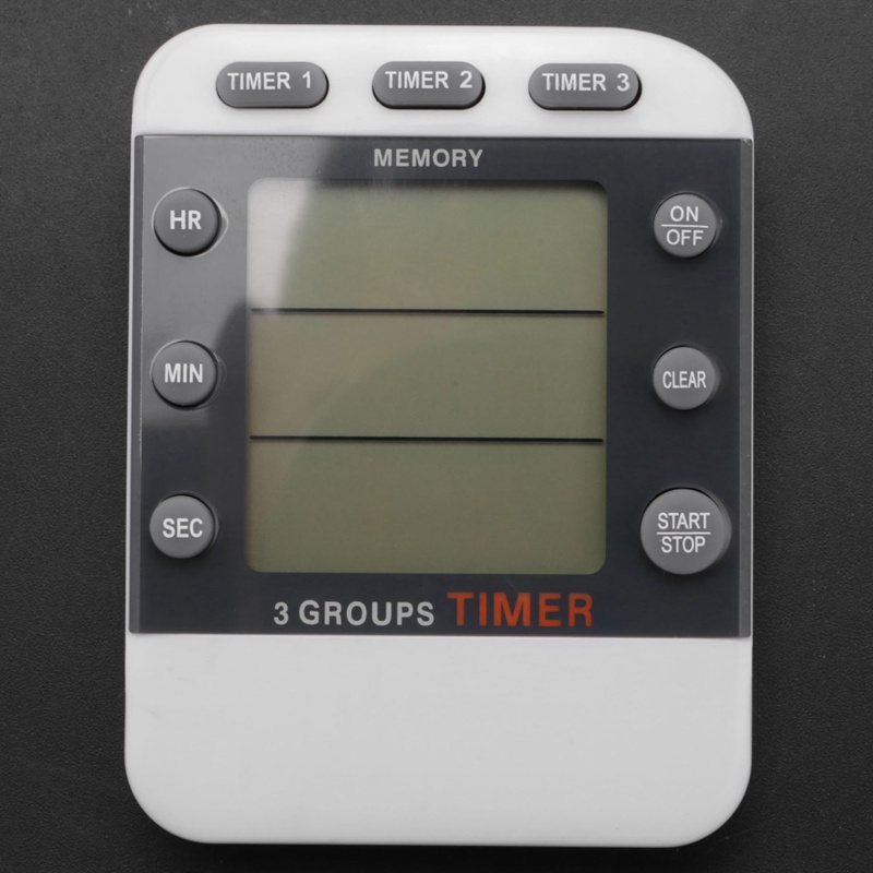 Hẹn giờ kỹ thuật số 100 giờ Ba lần đếm ngược Đồng hồ đếm ngược Hẹn giờ nấu ăn trong bếp Hẹn giờ nấu ăn với màn hình LCD Giá đỡ nam châm báo động lớn