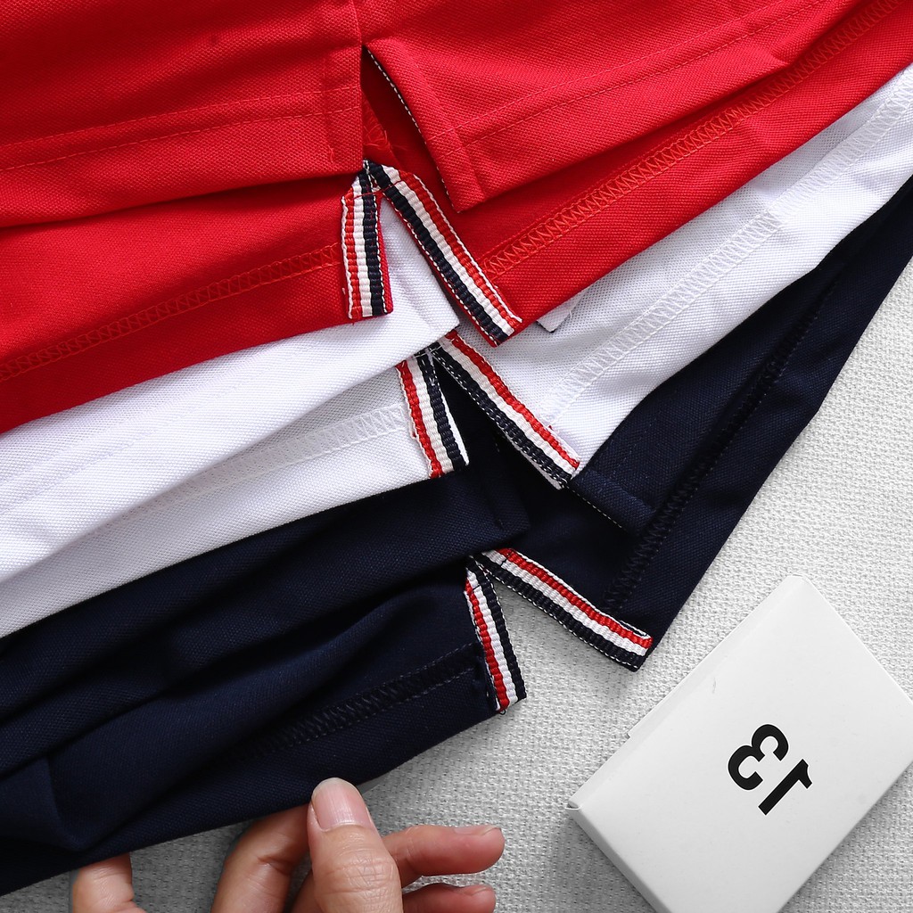 Áo thun nam có cổ 2 màu thêu logo H cao cấp KENSTORE89 ATP078