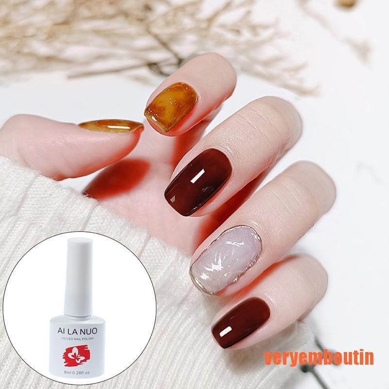 [Hàng mới về] Sơn gel tông màu hổ phách 4 màu tùy chọn hong khô bằng đèn UV