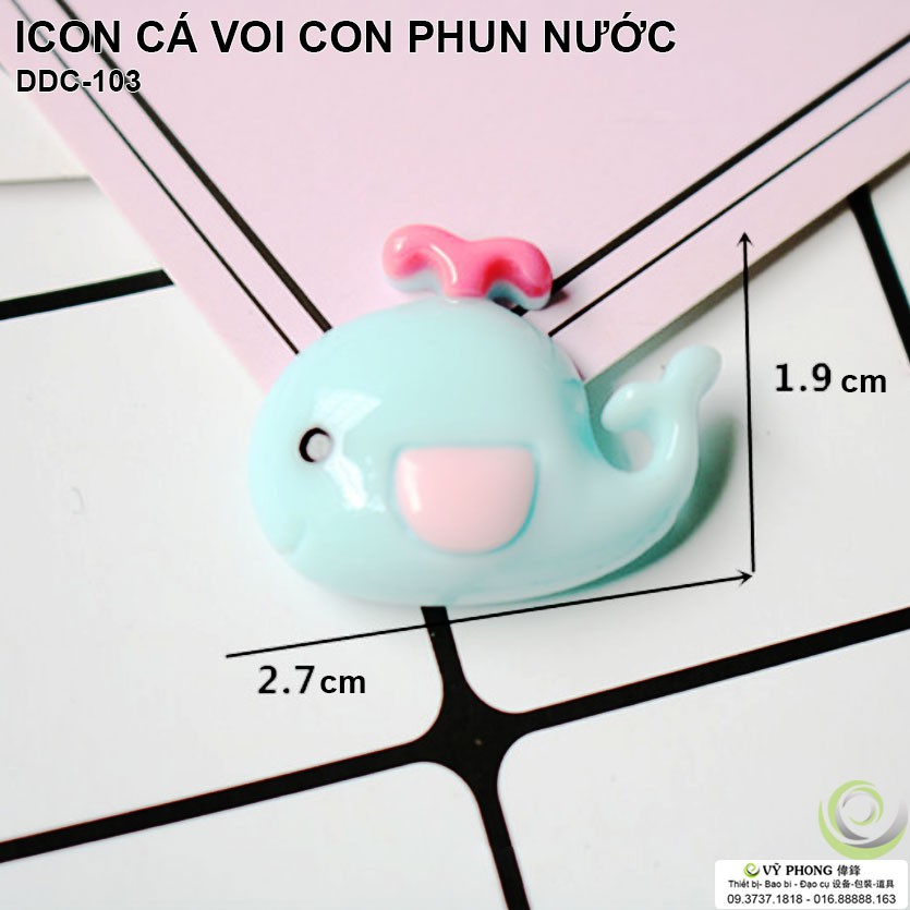 COMBO 2 CÁ VOI PHUN NƯỚC MINI DỄ THƯƠNG PHỤ KIỆN TRANG TRÍ CHỤP ẢNH SẢN PHẨM DDC-103