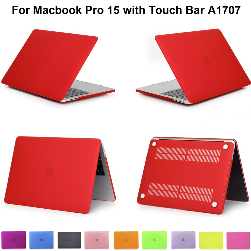 Matte Case Macbook Pro 15 Touch Bar Vỏ mờ Matt Cover Pro15 TouchBar A1707 A1990 15.4&quot; bảo vệ Cover