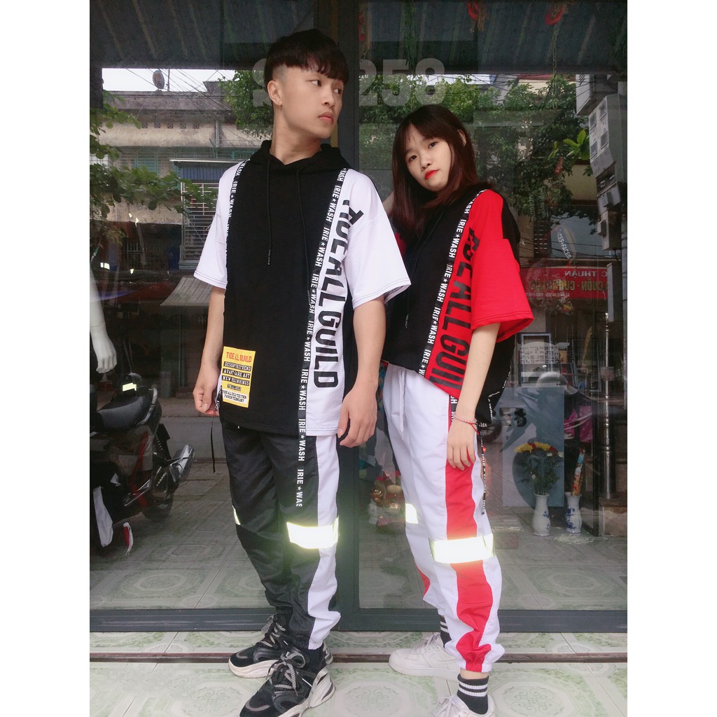 Quần dạ quang chất dù 2 màu đen và trắng ( size M-L-XL-XXL )