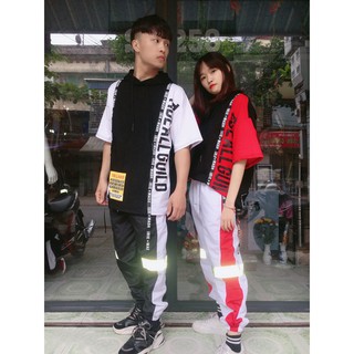 Quần dạ quang chất dù 2 màu đen và trắng ( size M-L-XL-XXL )