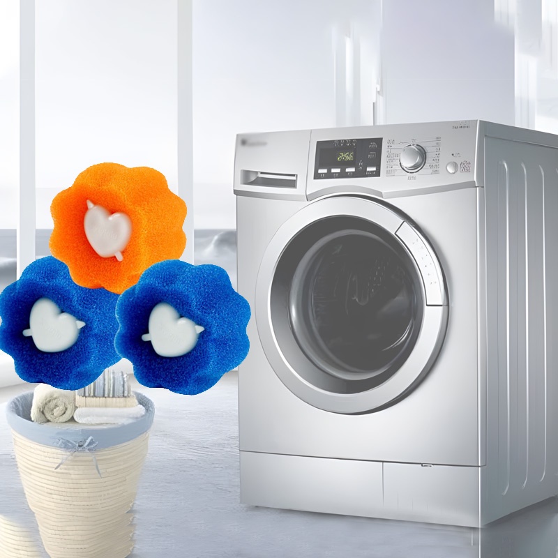 Set 3 Quả Bóng Lọc Xơ Vải Chống Gió Tiện Dụng Cho Máy Giặt