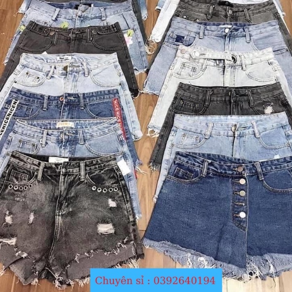 Quần short jean nữ