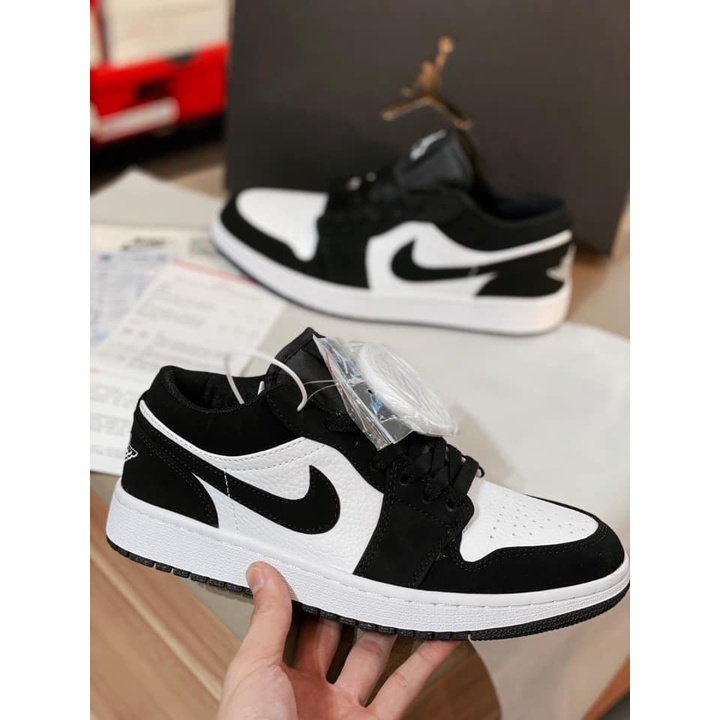 Giày Jordan cổ thấp Panda màu đen trắng nam nữ, Giày Jordan 1 low đen trắng quốc dân cực dễ phối đồ, Sneaker JD1 đen đẹp | BigBuy360 - bigbuy360.vn