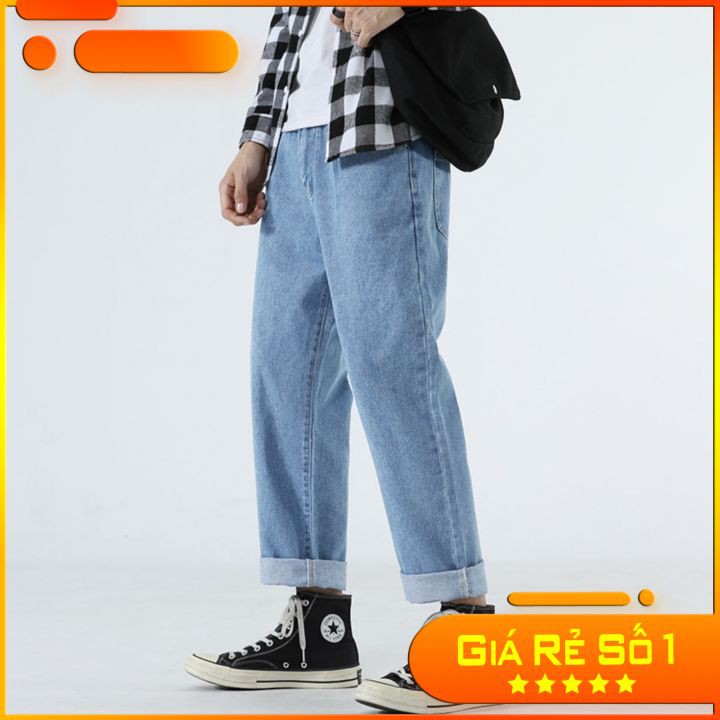 Quần Baggy Nam Quần Jean Baggy Nam [ Xanh Trơn - TR01 ] SIÊU RẺ - Tại Baggy Strore 88 | BigBuy360 - bigbuy360.vn
