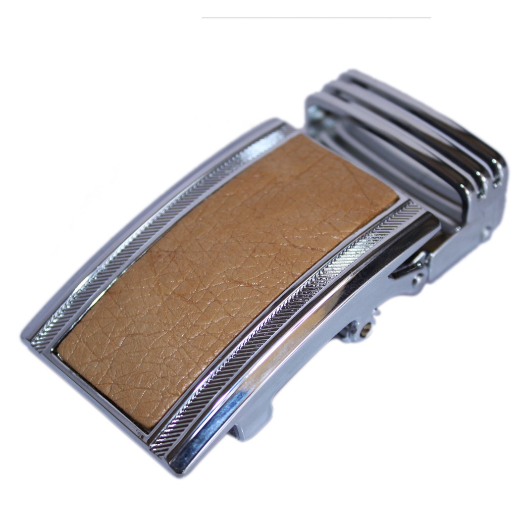 HP9423 - Đầu khóa da đà điểu Huy Hoàng da hột 4 phân đầu trắng màu vàng bò