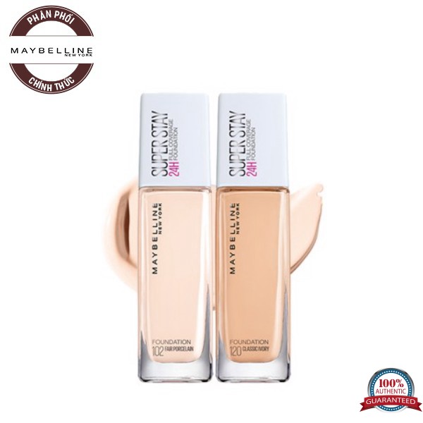 Kem Nền Che Phủ Hoàn Hảo, Bền Màu Lâu Trôi Maybelline Super Stay 24H Full Coverage Foundation 30ml