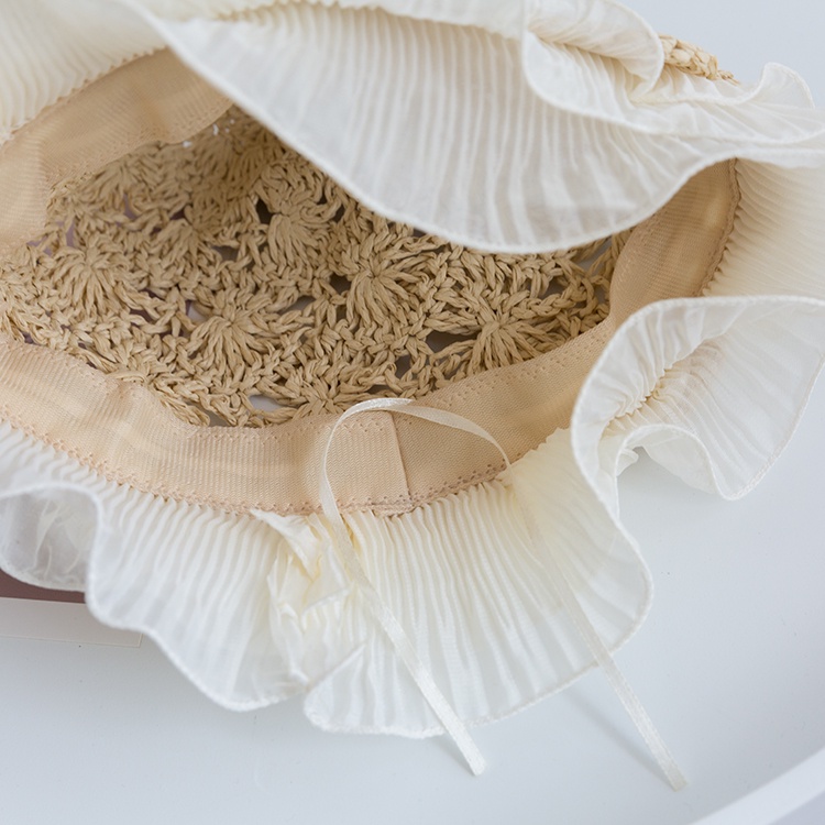 Nón Vành Rộng Phối Ren Phong Cách Nhật Bản Thời Trang Cho Nữ