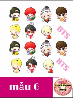 sticker dán BTS