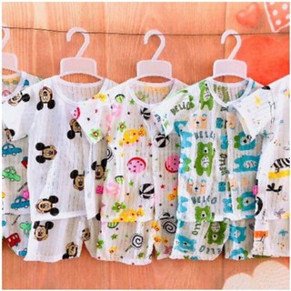 [SỈ LẺ][GIÁ SỐC] Bộ cộc tay cotton giấy cho bé (4-14kg)