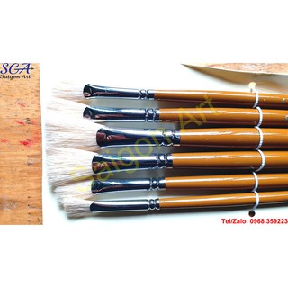 Bộ cọ quạt lông heo Matisse 6 cây vẽ sơn dầu