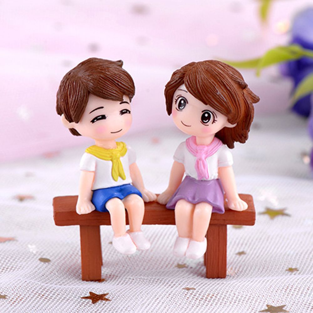 Set 2 / 3 tượng đôi tình nhân mini dễ thương trang trí nhà búp bê độc đáo