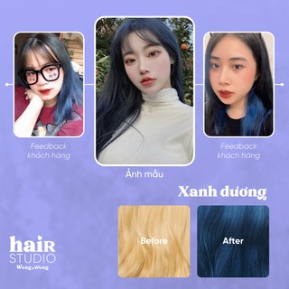 (CẦN TẨY LEVEL 8 - MÀU SEA BLUE/LIGHT BLUE/XANH BIỂN/XANH DƯƠNG SÁNG) Sản phẩm tự nhuộm tóc tại nhà tiện dụng
