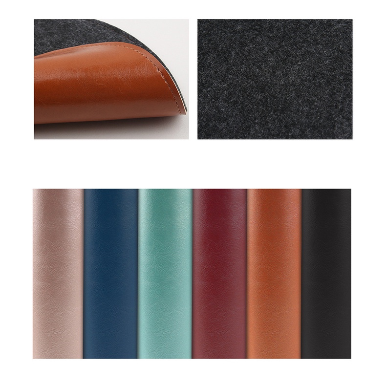 Miếng Lót Chuột Hình Tròn Bằng Da Microfiber Chống Trượt ( 22cm ).