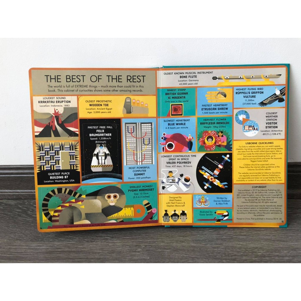 Sách Usborne - Lift the Flap Biggest Fastest Tallest - To nhất, nhanh nhất, cao nhất cho bé