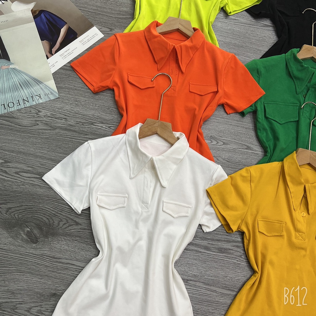Áo thun body Pô Lô nắp túi trơn