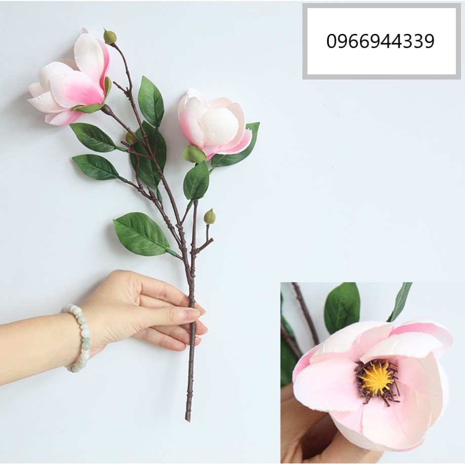 [ẢNH THẬT SHOP CHỤP] Hoa Mộc Lan Hoa Giả Trang trí Dài 42cm