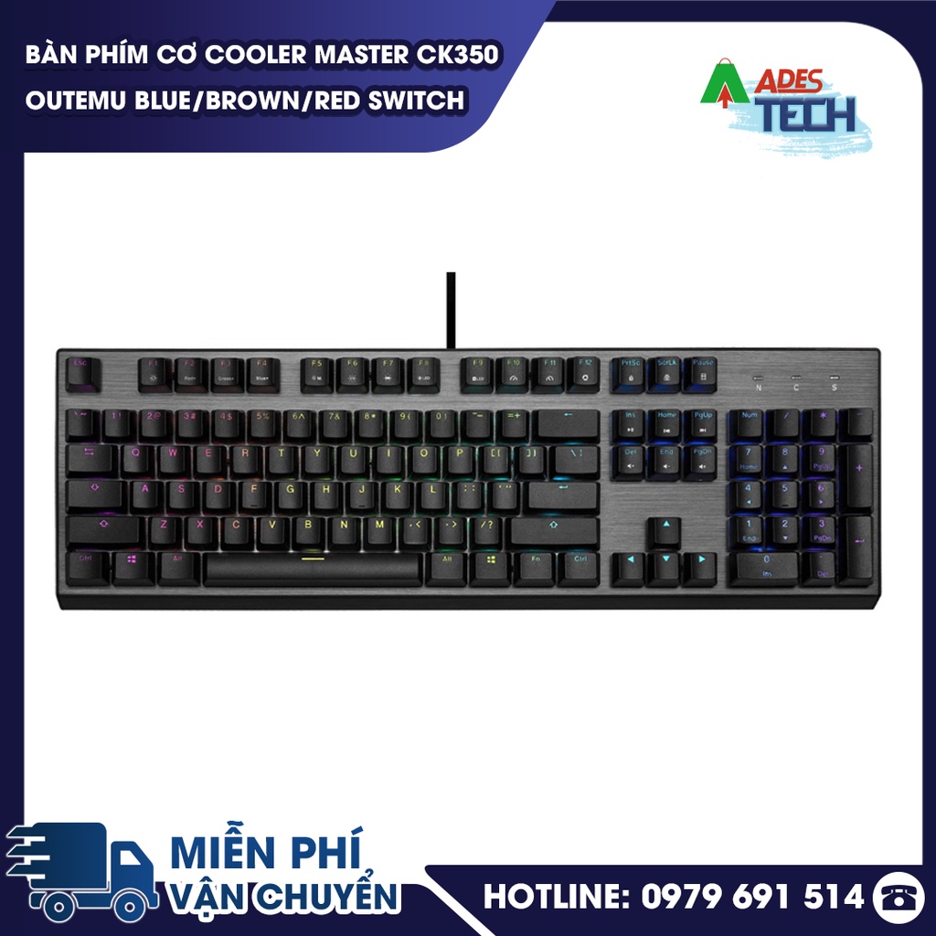 Bàn Phím Cơ Cooler Master CK350 Outemu Blue/Brown/Red Switch