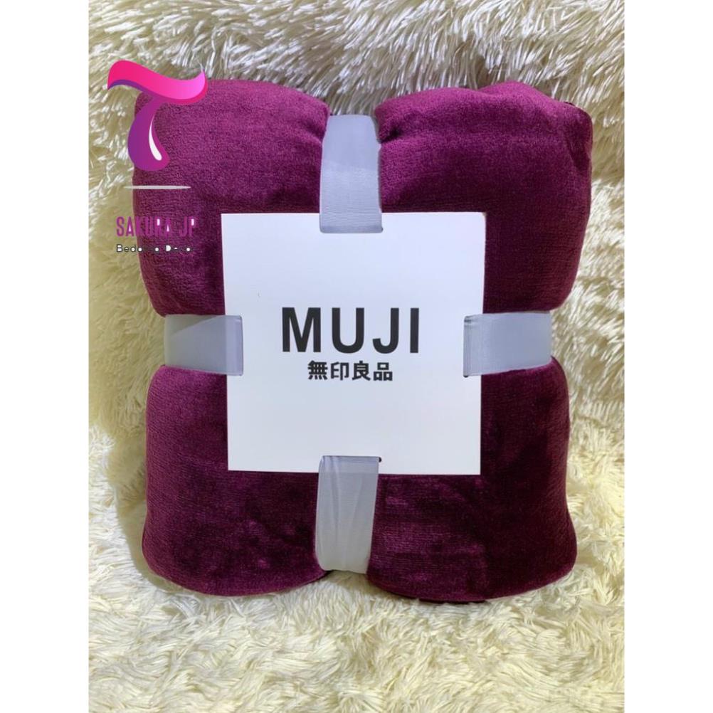 Chăn Nhung Tuyết Muji 2 Lớp Mềm Mịn Ấm Áp Xuất Nhật  Chăn Tuyết Nhung BLANKET Lông Thỏ Nhập Khẩu Sakura JP
