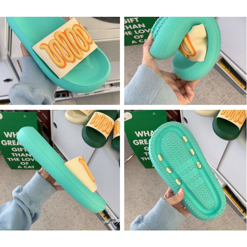 Dép quai ngang unisex đế dày thời thượng - US7543