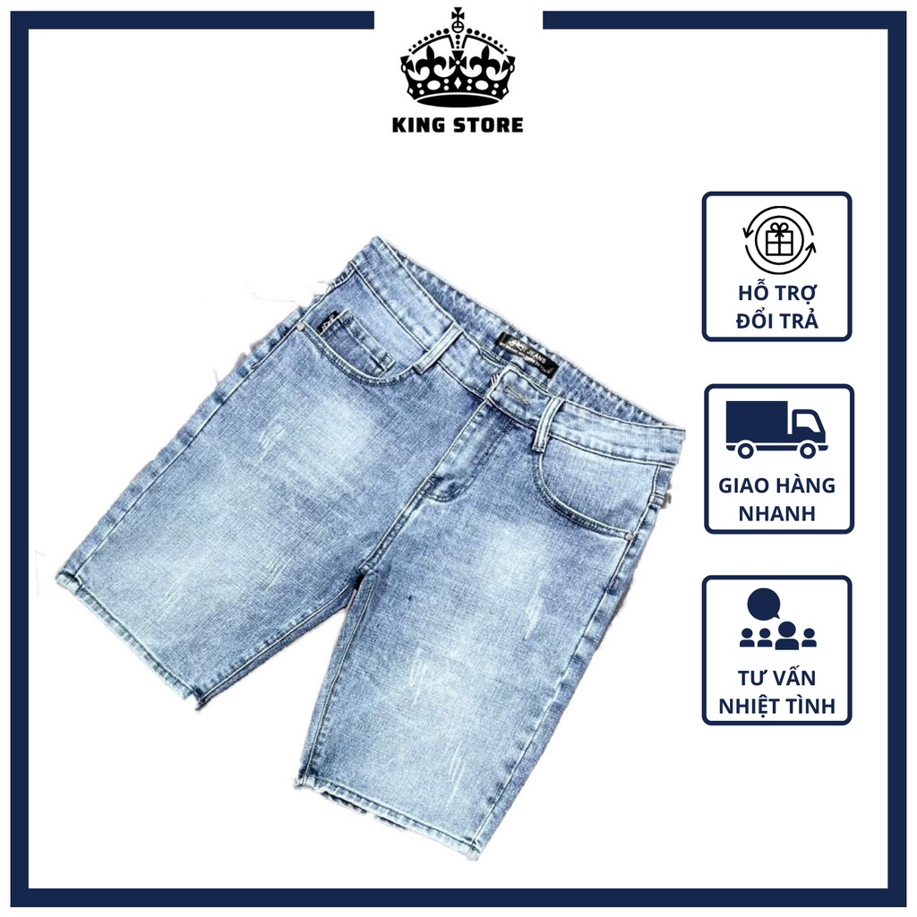 Quần jean nam ngắn, ống suông dày dặn, có túi 2 bên năng động, cá tính mặc đi chơi size 28-32