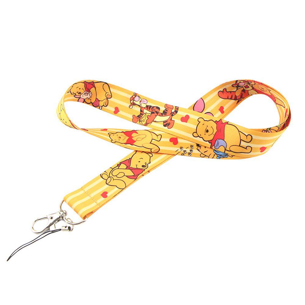 Móc Khóa Dây Treo Thẻ ID / Chìa Khóa Hình Gấu Pooh Winnie Dễ Thương