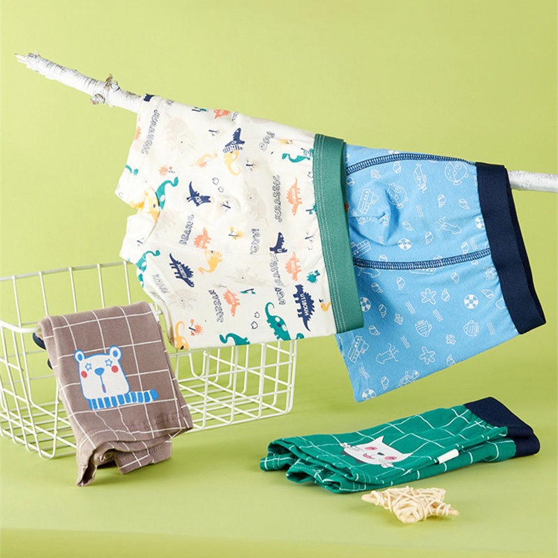 Đồ lót cậu bé quần short trẻ em Bottoms babyboy Cotton Underpants hoạt hình động vật Hàn Quốc AKKU