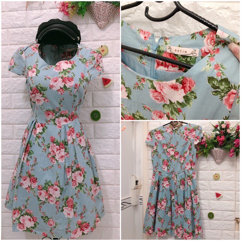 Đầm hoa xô tole Nhật dưới 65 kg