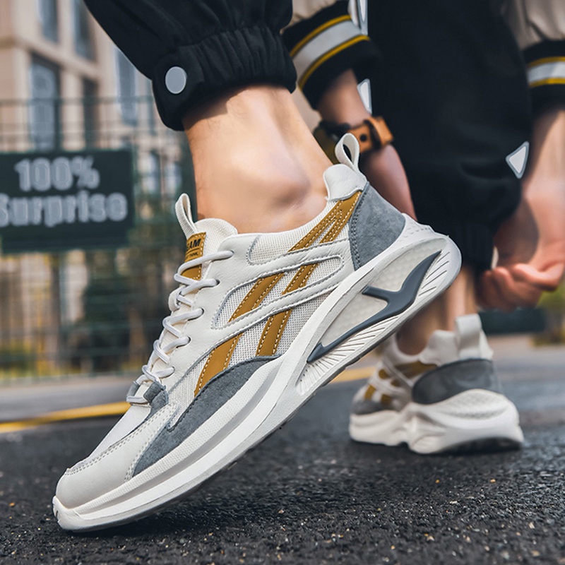 Giày thể thao buộc dây IELGY phong cách retro thời trang cho nam