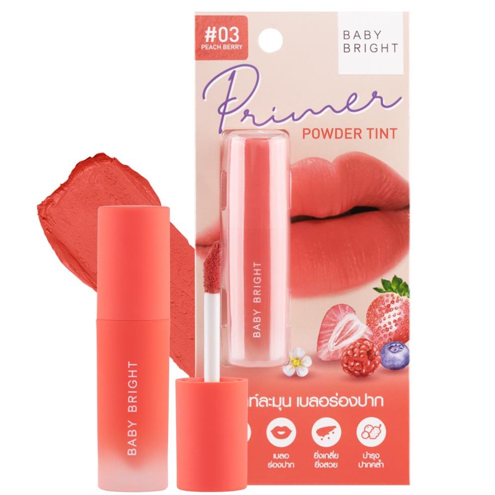 Son kem tint lì Baby Bright  sắc tố cao lâu trôi Baby Bright Primer Powder Tint 2.4g