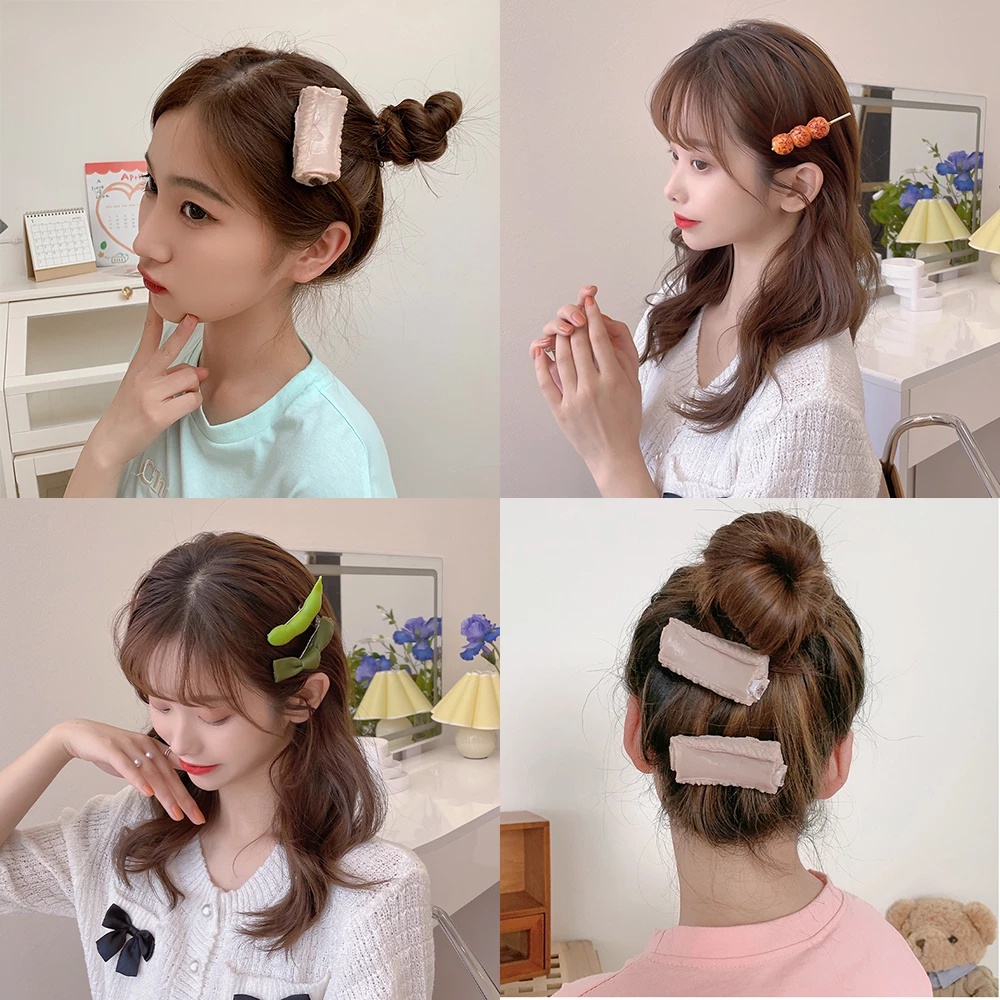 Kẹp Tóc Kim Loại Hình Chữ Cái / Rau Củ Quả Thời Trang Dành Cho Nữ DIY