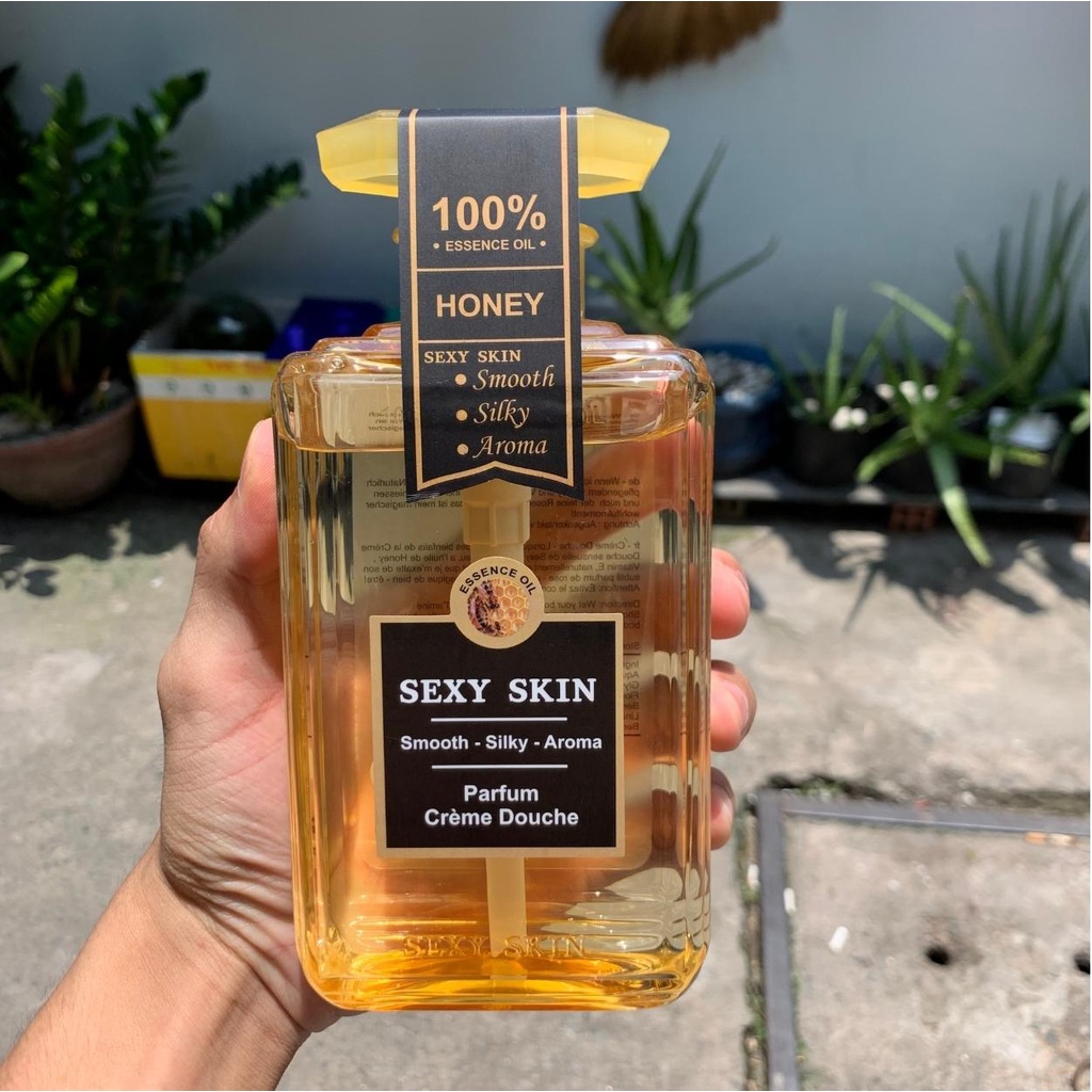 Sữa tắm hương nước hoa Pháp Sexy Skin quyến rũ 600ml, sữa tắm tinh dầu thơm