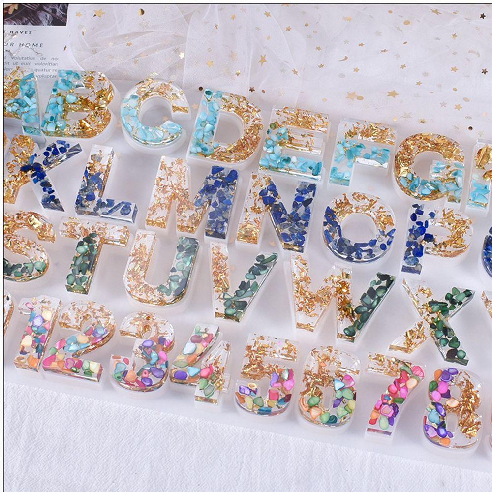 LANSEL Khuôn Nhựa Làm Móc Khóa Nhựa Resin Hình Chữ Cái