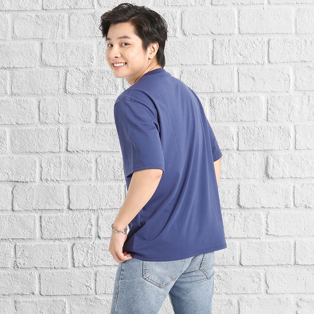 Áo thun tay lỡ phong cách unisex cổ tròn cho nam nữ in chữ PAEM đẹp T18