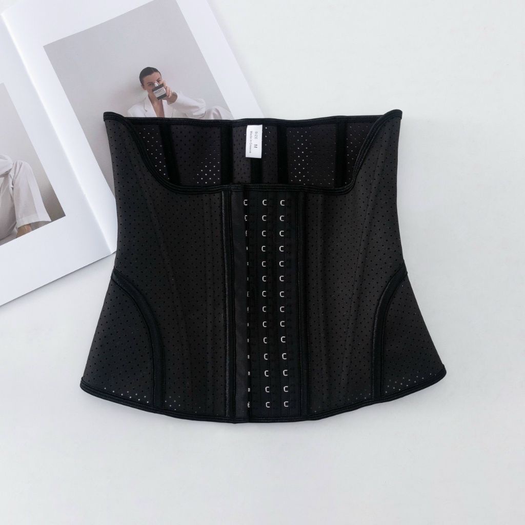 Đai Nịt Bụng Latex Cải Tiến Thông Hơi Che Mỡ Lưng Hoàn Hảo (Tặng áo Lót Liner và Thanh Nối)