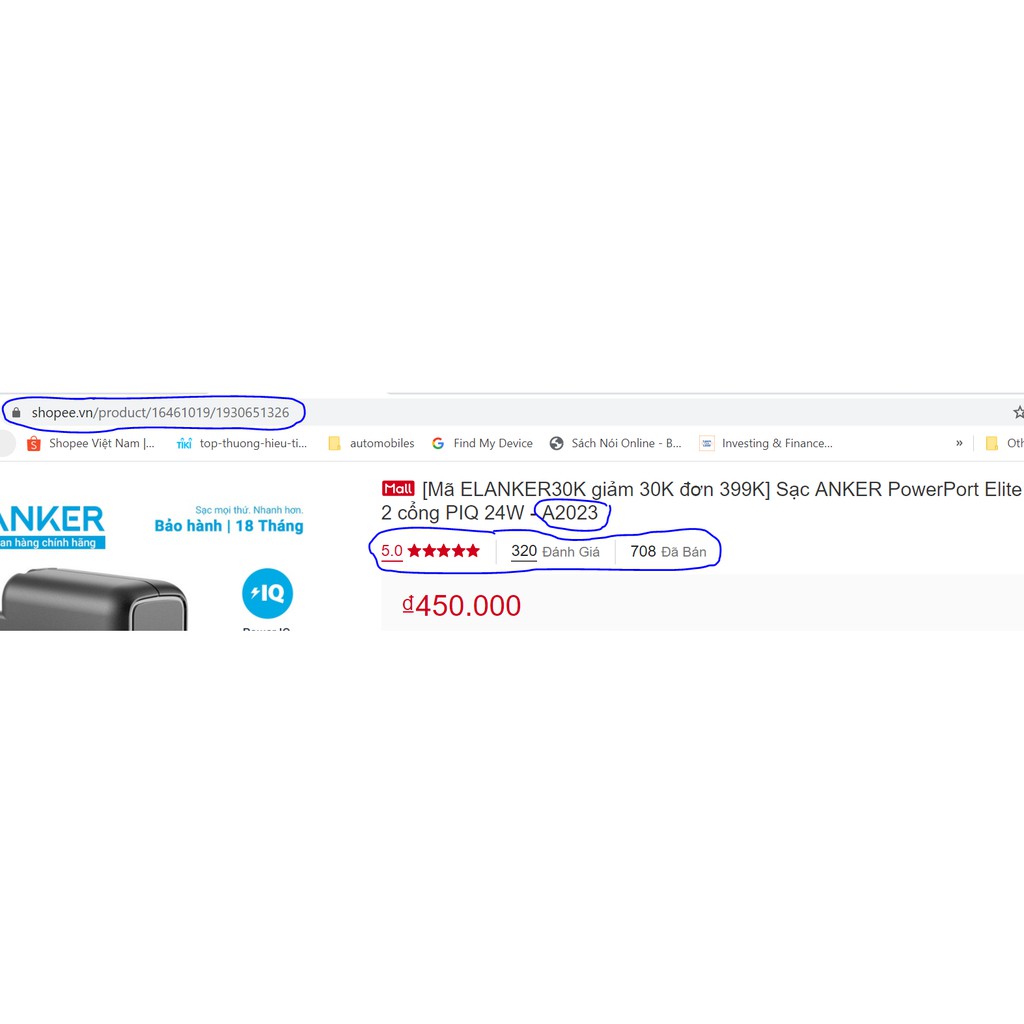 Cốc Sạc ANKER PowerPort Elite 2 cổng USB-A, 24W, A2023, màu Đen, hàng Anker VIETNAM, mới 100%, B/Hành 18 tháng 1 đổi 1