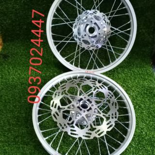 Bánh câm gắn raider niền nhôm rcb câm đùm mạ crôm kèm theo hai đĩa nha ae