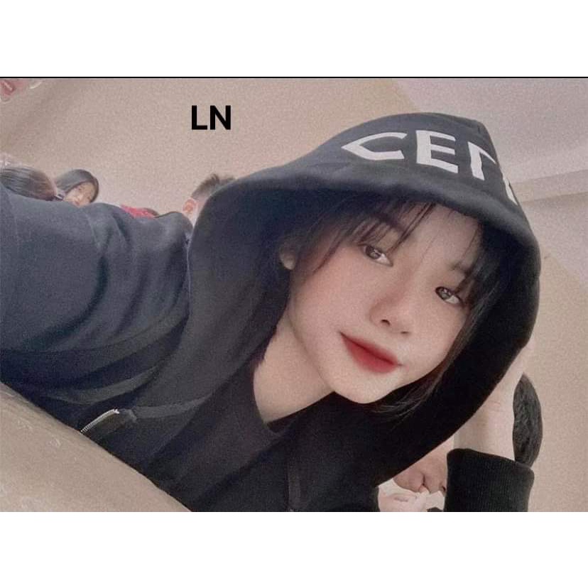 Áo khoác nỉ hoodie dây kéo có mũ trùm đầu (60LN-9PP6)