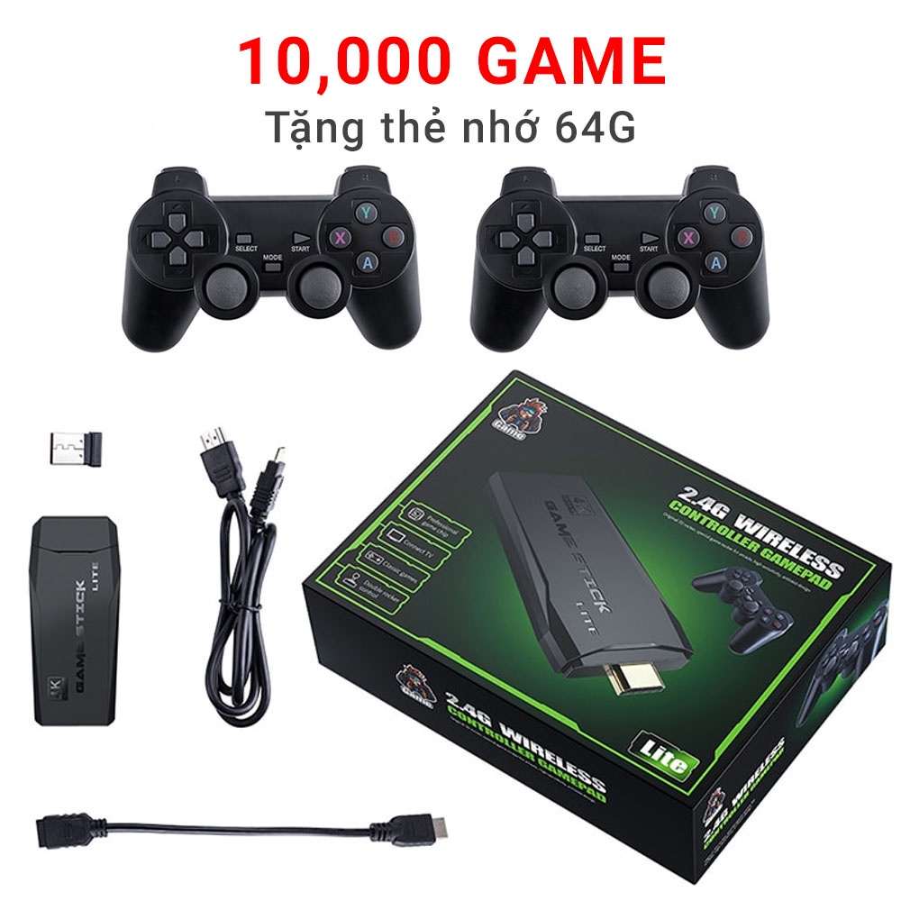 Máy chơi game cầm tay 10000 trò - Máy chơi game stick 4k Y3lite - Máy chơi game cầm tay không dây kết nối Tivi