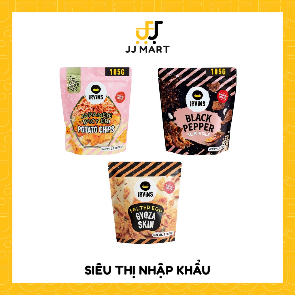 IRVINS | CÁC VỊ SNACK MỚI | DA CÁ/ KHOAI TÂY CHIÊN/ GYOZA TRỨNG MUỐI | THƠM NGON GIÒN TAN - BÙI BÙI VỊ TRỨNG MUỐI