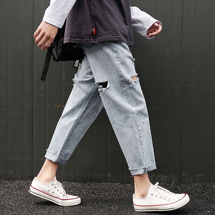 Quần jean nam nữ  Hàn Quốc dáng rộng Trousers Loose SCT7TR39