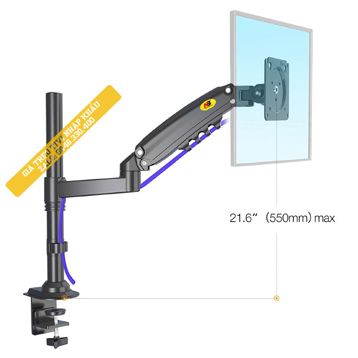 [NEW 2021] Giá Treo Màn Hình Máy Tính North Bayou NB-H80 17 - 27 Inch Tay Treo Màn Hình Máy Tính Gắn Bàn