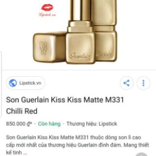 Son guerlain kiss chilli red M331