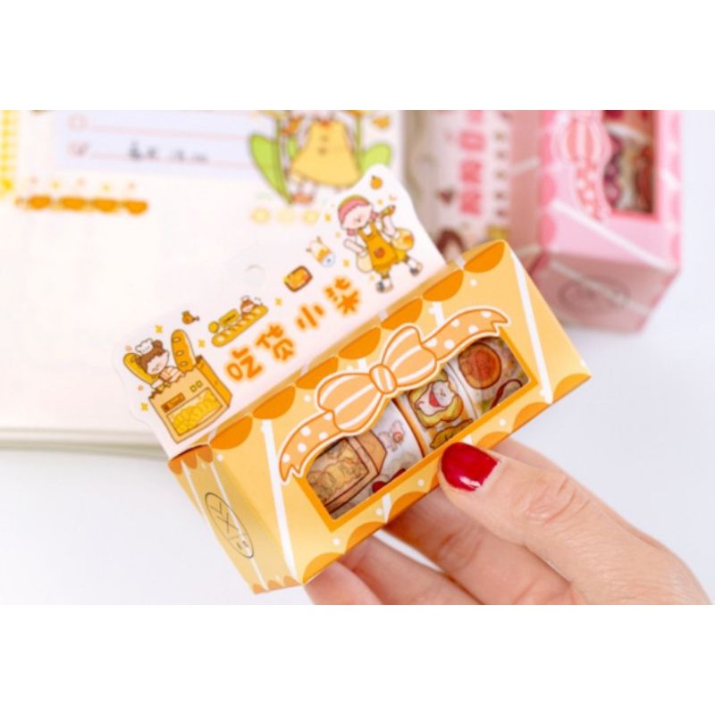 Set 5 cuộn băng dính trang trí washi tape