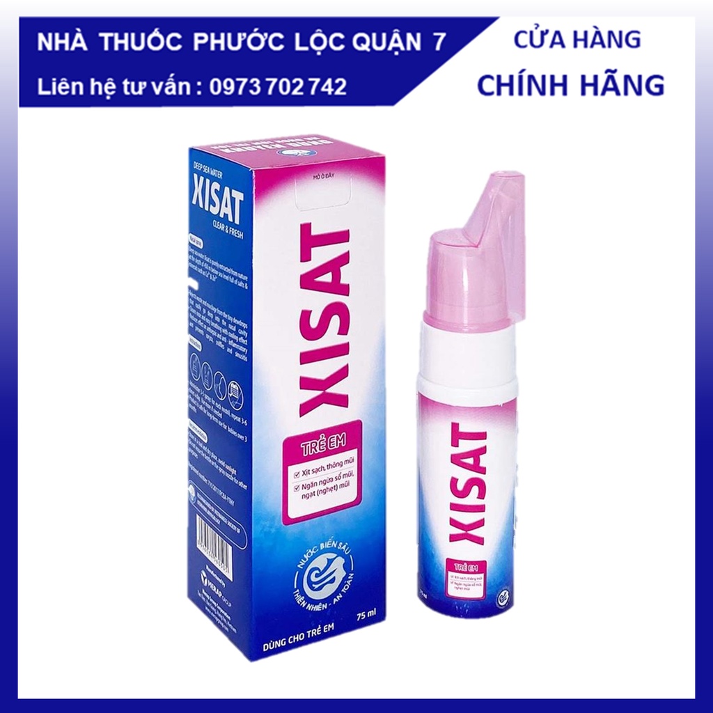 Xịt Mũi Xisat Xanh / Xisat Hồng Trẻ Em